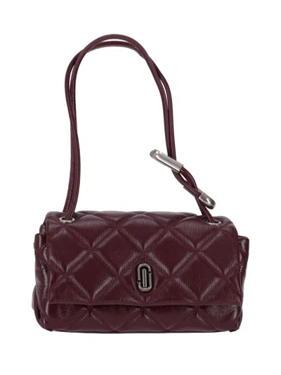 MARC JACOBS DARK PLUM MINI DUAL SHOULDER BAG