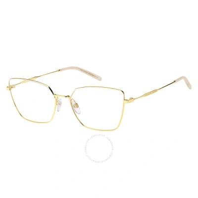Marc Jacobs Demo Butterfly Ladies Eyeglasses Marc 561 0y3r 56 In Gold / Ivory