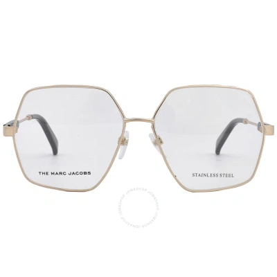 Marc Jacobs Demo Geometric Ladies Eyeglasses Marc 594 0ddb 56 In Copper / Gold