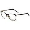 Marc Jacobs Demo Oval Ladies Eyeglasses Marc 708 0nuc 54 In Black