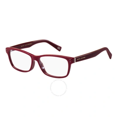 Marc Jacobs Demo Rectangular Men's Eyeglasses Marc 127 0oxu 52 In Burgundy