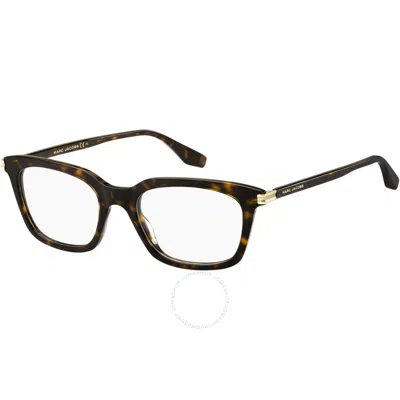 Marc Jacobs Demo Rectangular Men's Eyeglasses Marc 570 0086 52 In Brown