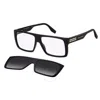 Marc Jacobs Demo With Grey Gradient Clip-on Browline Men's Sunglasses Marc 672/cs 0807/9o 58