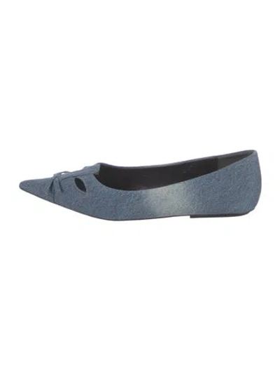 Pre-owned Marc Jacobs Denim Ballet Flats In Blue