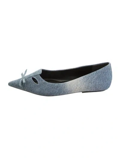 Pre-owned Marc Jacobs Denim Ballet Flats In Blue