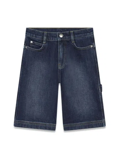 Marc Jacobs Denim Bermuda Shorts For Boys In Blue