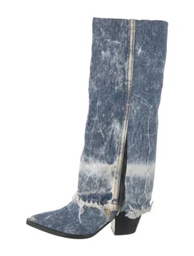 Pre-owned Marc Jacobs Denim Boots In Blue