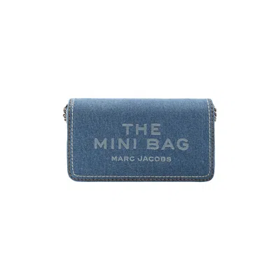 Pre-owned Marc Jacobs Denim Chain Mini Bag 'light Wash' | Grey | Women's Size Onesize