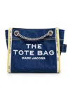 Marc Jacobs Sac Cabas The Denim Chain Micro Tote Bag In Blue