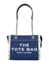 Marc Jacobs The Denim Chain Small Tote Bag Dark Wash In Blue