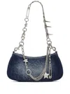 Marc Jacobs Shoulder Bag Star Studs Chain Strap In Blue