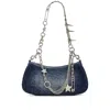 Marc Jacobs The Faded Denim Charm Shoulder Bag In Red