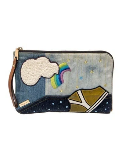 Pre-owned Marc Jacobs Denim Clutch In Blue