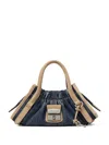 Marc Jacobs The Small Cristina Denim Suede Satchel In Blue