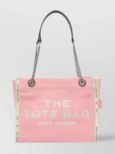 Marc Jacobs Denim Crossbody Tote Bag With Chain Handles