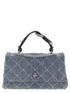 Marc Jacobs Denim Dual Convertible Shoulder Bag In Blue