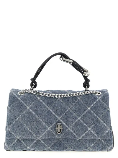 Marc Jacobs Denim Dual Convertible Shoulder Bag In Blue