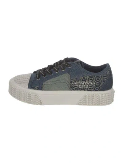 Pre-owned Marc Jacobs Denim Graphic Print Sneakers In Blue