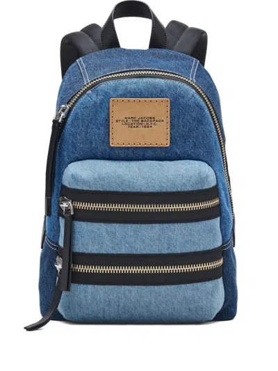 Marc Jacobs Denim Medium Backpack In Blue