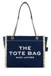 Marc Jacobs The Medium Tote In Blue Denim With Embroidered Logo