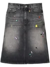 Marc Jacobs Midi Denim Skirt With Back And Front Pockets