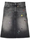 Marc Jacobs Midi Denim Skirt With Back And Front Pockets