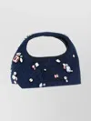 Marc Jacobs Denim Mini Sack Handbag With Embellished Design In Blue