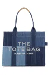 Marc Jacobs Medium Denim Tote Bag With Logo Embroidery