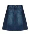 Marc Jacobs Two-tone Denim Midi Skirt In Blue