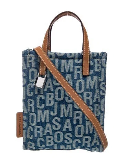 Pre-owned Marc Jacobs Denim Top Handle Bag In Blue