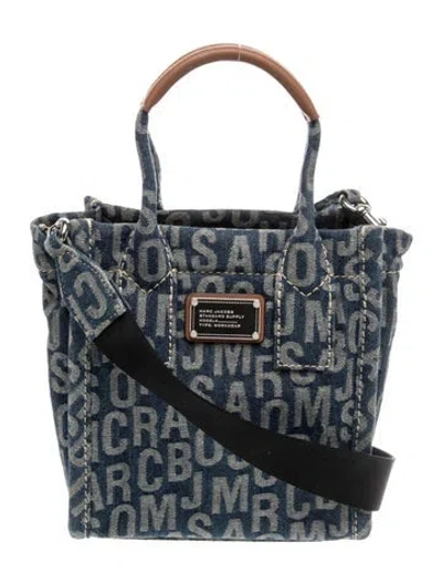 Pre-owned Marc Jacobs Denim Top Handle Bag In Blue
