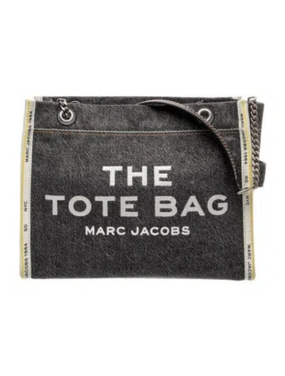 Pre-owned Marc Jacobs Denim Tote In Black