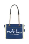 Marc Jacobs Sac Cabas The Denim Chain Micro Tote Bag In Blue