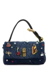 Marc Jacobs Borsa A Mano The Trinket Charm Denim Mini Dual Bag Medium Wash In Blue