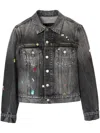 Marc Jacobs Black The Charm Shrunken Trucker Jacket In Gray