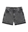 Marc Jacobs Diamanté Daisy Denim Shorts In Black