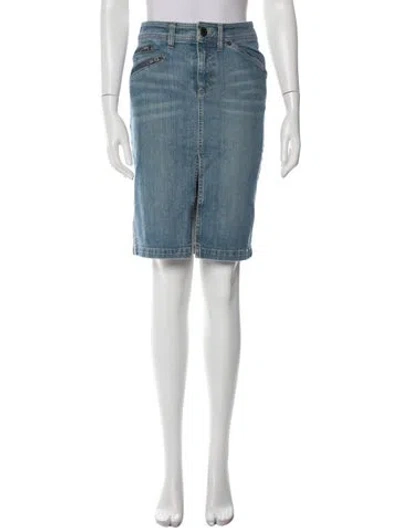 Pre-owned Marc Jacobs Distressed Accents Knee-length Skirt In Blue