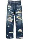 Marc Jacobs The Rip And Repair Straight Jean Jeans In Blue
