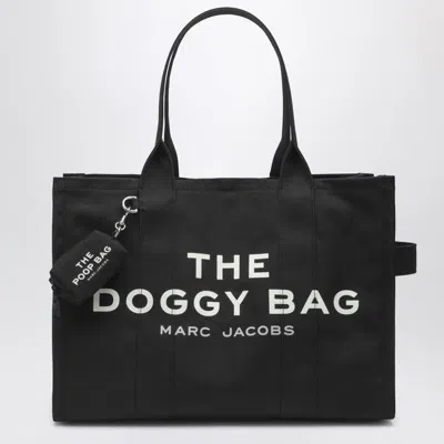 Marc Jacobs Doggy Canvas Tote Bag In Black