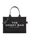 Marc Jacobs The Doggy Cotton Canvas Tote In Black