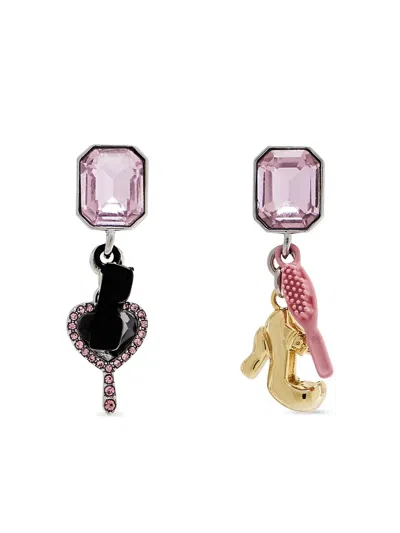 Marc Jacobs Doll House-charms Earrings In Silver