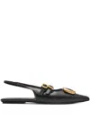 Marc Jacobs The Doll Shoe Slingback Flats Black In Black
