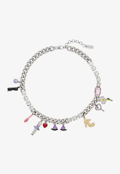 Marc Jacobs Dollhouse Charm Necklace In Silver