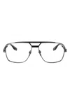 Marc Jacobs Double-bridged Rectangle Glasses In Pattern