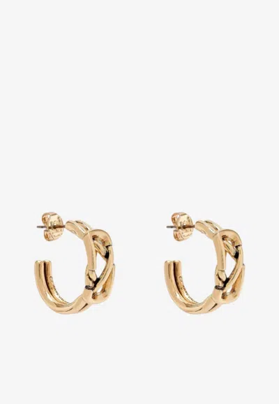 Marc Jacobs Double Contour Hoop Earrings In Gold