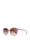 Marc Jacobs Double J Round-frame Sunglasses In Pink