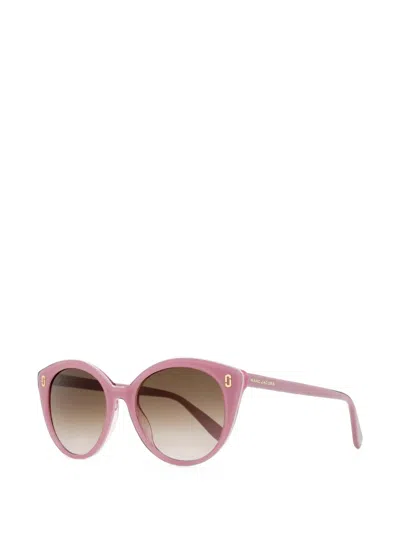 Marc Jacobs Double J Round-frame Sunglasses In Pink
