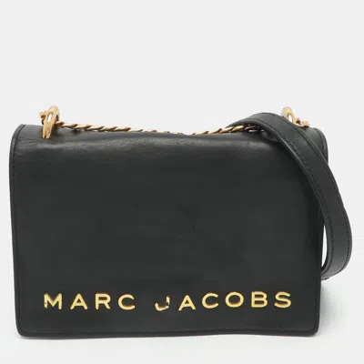 Pre-owned Marc Jacobs Double Take Black Leather Crossbody Bag