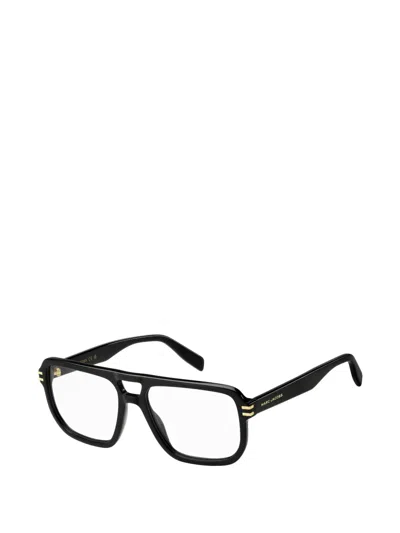 Marc Jacobs Double-bridge Pilot-frame Glasses In Black