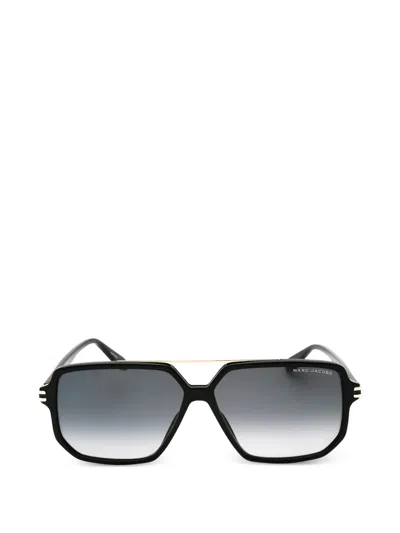 Marc Jacobs Double-bridge Pilot-frame Sunglasses In Blue